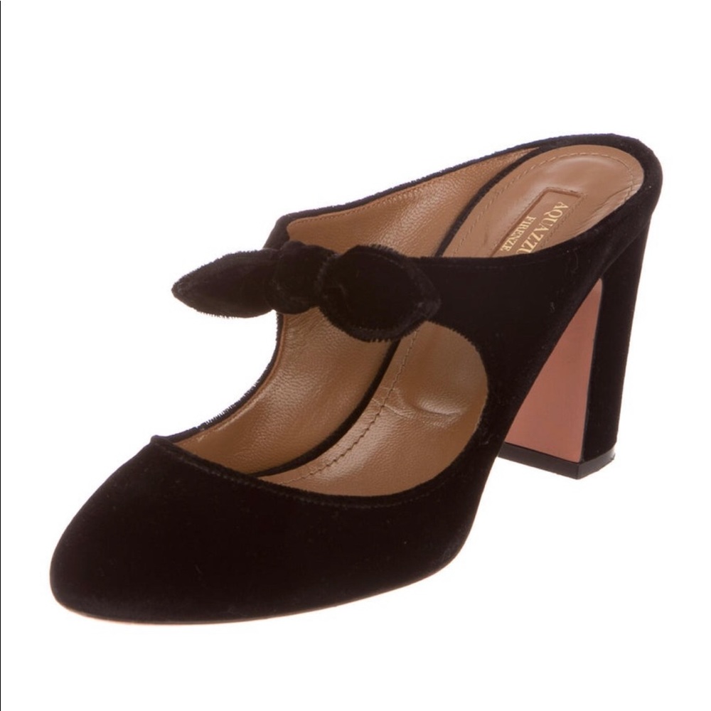 Aquazzura Velvet Mules sz 39